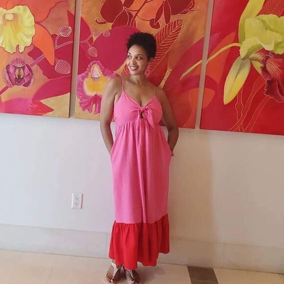 Women's Sleeveless Tie-Front Midi Dress - Tabitha Brown for Target - Picture 4 of 8